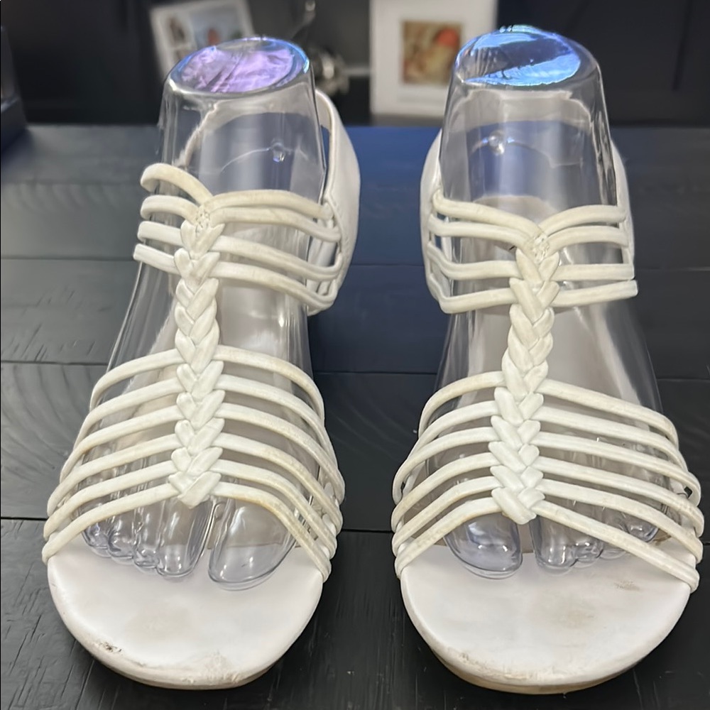 Impo White Sandals with Classic stretch Strap Design